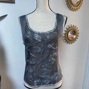 Sheer Y2K Lace MeshTank Fairy Grunge Layering Womens Top